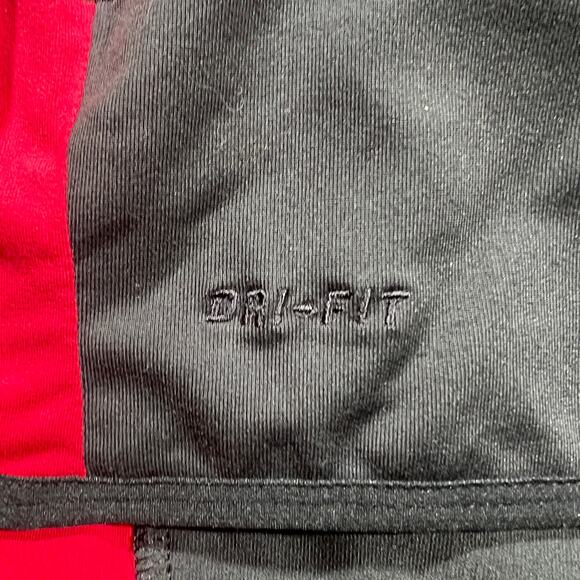 Nike Dri-Fit Track Jacket Black Red Full Zip Running Jacket Small - Picture 3 of 7